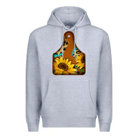 Heather Grey cowtag Premium Hoodie - Jasminsmagicworld