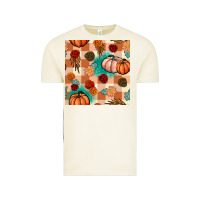 Vintage Arctic floral pumpkins seamless pattern Vintage Tee - BundleAndBundleShop