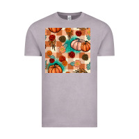 Vintage Zinc floral pumpkins seamless pattern Vintage Tee - BundleAndBundleShop