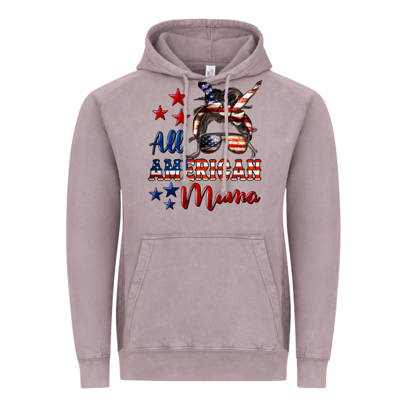 All American Mama Mother's Day Vintage Hoodie by LillyAllenDesigns | Teevron