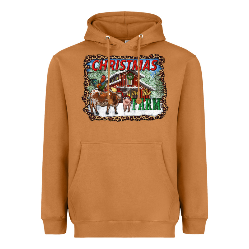 Christmas On The Farm Heavyweight Hoodie by RanaPortraitStore | Teevron