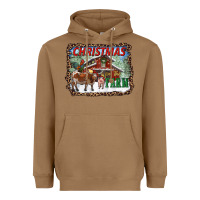 Toasted Coconut Christmas On The Farm Heavyweight Hoodie - RanaPortraitStore
