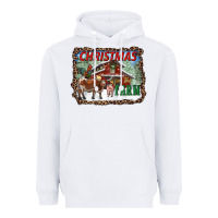 White Christmas On The Farm Heavyweight Hoodie - RanaPortraitStore