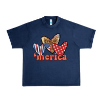 Navy merica 4th of july hearts Urban Heavy Tee - BundleAndBundleShop