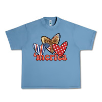 Pebble Blue merica 4th of july hearts Urban Heavy Tee - BundleAndBundleShop
