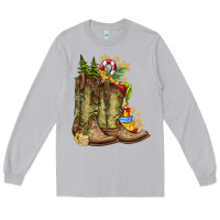 Moon Dust Christmas Boots Long Sleeve Tee - CowhideDigitalArt