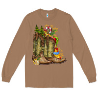 Toasted Coconut Christmas Boots Long Sleeve Tee - CowhideDigitalArt