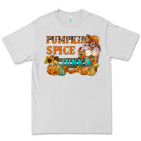 Dove Grey Pumpkin Spice Junkie Premium Tee - FaDigitalArtStudio