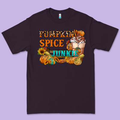 Pumpkin Spice Junkie Premium Tee Designed By Fadigitalartstudio