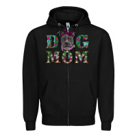 Black Christmas dog mom pitbull Zipper Hoodie - RanaPortraitStore
