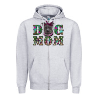 Heather Grey Christmas dog mom pitbull Zipper Hoodie - RanaPortraitStore