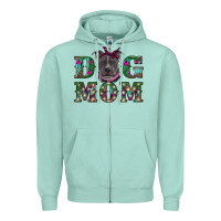 Seafoam Christmas dog mom pitbull Zipper Hoodie - RanaPortraitStore