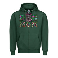 Sports Green Christmas dog mom pitbull Zipper Hoodie - RanaPortraitStore