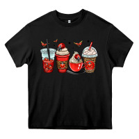 Black ladybug coffee cups Heavy Core Tee - OliviaCreatesArt