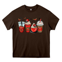 Chocolate Brown ladybug coffee cups Heavy Core Tee - OliviaCreatesArt