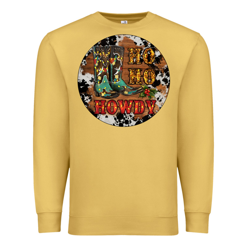 Christmas Cowboy Boots Premium Sweatshirt by RanaPortraitStore | Teevron