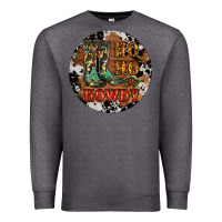 Charcoal Heather Christmas Cowboy Boots Premium Sweatshirt - RanaPortraitStore