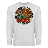 Dove Grey Christmas Cowboy Boots Premium Sweatshirt - RanaPortraitStore