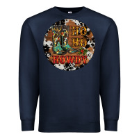 Navy Christmas Cowboy Boots Premium Sweatshirt - RanaPortraitStore