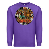 Purple Christmas Cowboy Boots Premium Sweatshirt - RanaPortraitStore