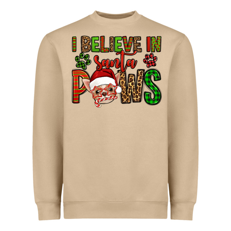 I Believe In Santa Paws Chihuahuha Heavyweight Sweatshirt by Jasminsmagicworld | Teevron