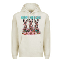 Oatmeal Heather happy easter bunny Premium Hoodie - Artiststas