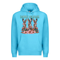 Ocean Blue happy easter bunny Premium Hoodie - Artiststas