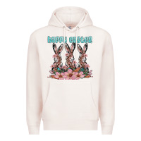 Pale Pink happy easter bunny Premium Hoodie - Artiststas