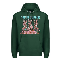Sports Green happy easter bunny Premium Hoodie - Artiststas