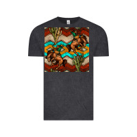 Vintage Black native american aztec seamless pattern 5 Vintage Tee - BundleAndBundleShop