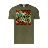 Vintage Olive native american aztec seamless pattern 5 Vintage Tee - BundleAndBundleShop