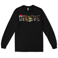 Black Believe Christmas Long Sleeve Tee - CowhideDigitalArt