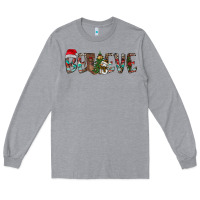 Heather Grey Believe Christmas Long Sleeve Tee - CowhideDigitalArt