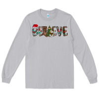Moon Dust Believe Christmas Long Sleeve Tee - CowhideDigitalArt