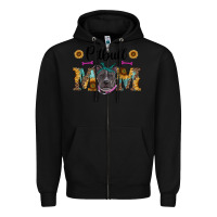 Black western pitbull mom Zipper Hoodie - RanaPortraitStore