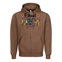 Chestnut western pitbull mom Zipper Hoodie - RanaPortraitStore