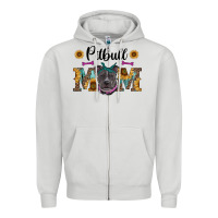 Dove Grey western pitbull mom Zipper Hoodie - RanaPortraitStore