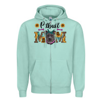 Seafoam western pitbull mom Zipper Hoodie - RanaPortraitStore
