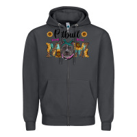 Smoke western pitbull mom Zipper Hoodie - RanaPortraitStore