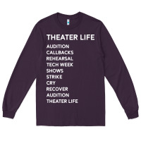 Plum theater life funny Long Sleeve Tee - DesigneFamous