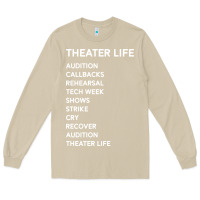 Mushroom theater life funny Long Sleeve Tee - DesigneFamous