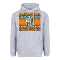 Heather Grey sunflowers hexagon frame mama Heavyweight Hoodie - Jasminsmagicworld