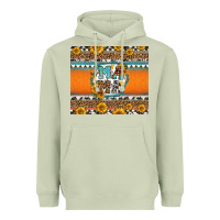 Matcha sunflowers hexagon frame mama Heavyweight Hoodie - Jasminsmagicworld