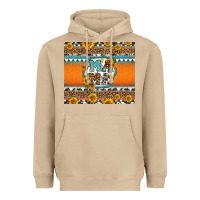 Mushroom sunflowers hexagon frame mama Heavyweight Hoodie - Jasminsmagicworld