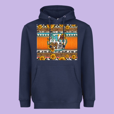 Sunflowers Hexagon Frame Mama Heavyweight Hoodie Designed By Jasminsmagicworld