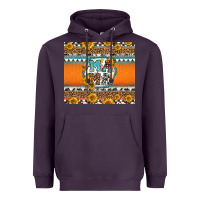Plum sunflowers hexagon frame mama Heavyweight Hoodie - Jasminsmagicworld