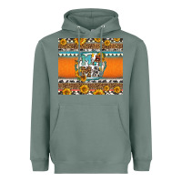 Sage sunflowers hexagon frame mama Heavyweight Hoodie - Jasminsmagicworld