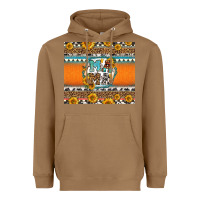 Toasted Coconut sunflowers hexagon frame mama Heavyweight Hoodie - Jasminsmagicworld