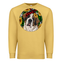 Antique Gold Christmas St. Bernard Premium Sweatshirt - RanaPortraitStore