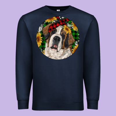 Christmas St. Bernard Premium Sweatshirt Designed By Ranaportraitstore